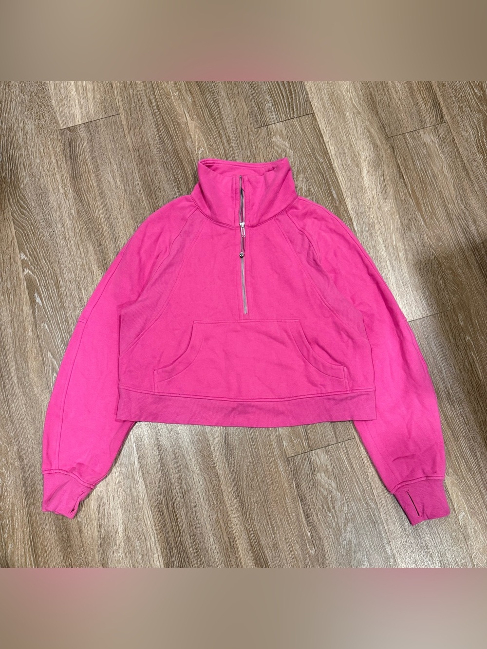 Lululemon Scuba Oversized Funnel Neck Half Zip Sonic Pink M/L